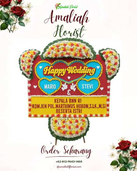Papan Bunga Pernikahan Jragan